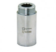 Удлинитель латунный 50  х 3/4 ВР(г) х 3/4 НР(ш)