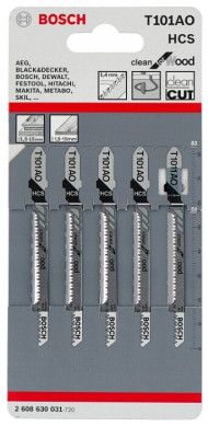 Набор пилок для лобзика BOSCH (5шт) Набор пилок для лобзика BOSCH (5шт)